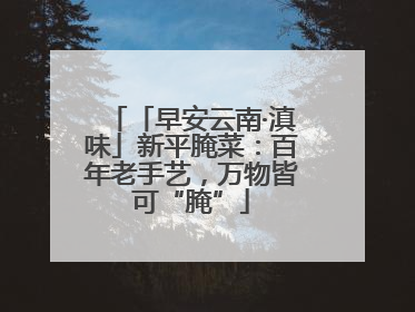 「早安云南·滇味」新平腌菜：百年老手艺，万物皆可“腌”