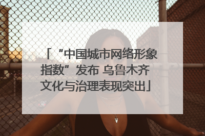“中国城市网络形象指数”发布 乌鲁木齐文化与治理表现突出