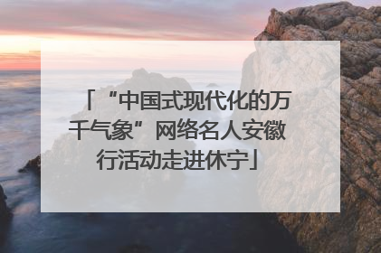 “中国式现代化的万千气象”网络名人安徽行活动走进休宁