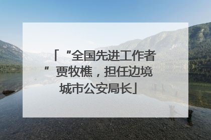 “全国先进工作者”贾牧樵，担任边境城市公安局长
