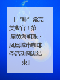 “啡”常完美收官！第二届黄海明珠・凤凰城市咖啡季活动圆满结束