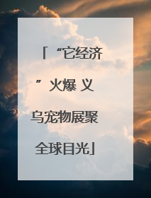 “它经济”火爆 义乌宠物展聚全球目光