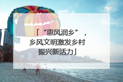 “惠风润乡”，乡风文明激发乡村振兴新活力