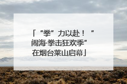 “拳”力以赴！“闹海·拳击狂欢季”在烟台莱山启幕