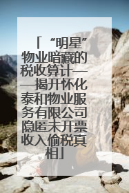 “明星”物业暗藏的税收算计——揭开怀化泰和物业服务有限公司隐匿未开票收入偷税真相