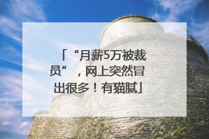 “月薪5万被裁员”，网上突然冒出很多！有猫腻