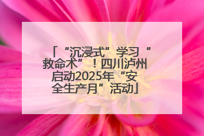 “沉浸式”学习“救命术”！四川泸州启动2025年“安全生产月”活动