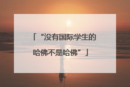 “没有国际学生的哈佛不是哈佛”