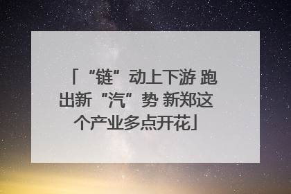 “链”动上下游 跑出新“汽”势 新郑这个产业多点开花