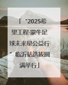 “2025希望工程·蒙牛足球未来星公益行”临沂站选拔圆满举行