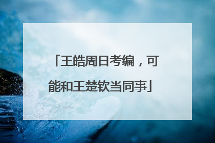 王皓周日考编，可能和王楚钦当同事