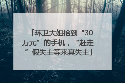 环卫大姐拾到“30万元”的手机，“赶走”假失主等来真失主