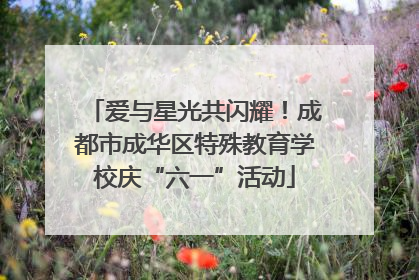 爱与星光共闪耀！成都市成华区特殊教育学校庆“六一”活动