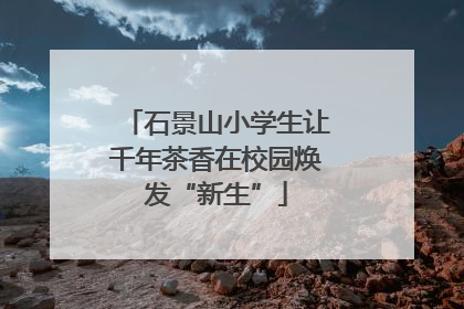 石景山小学生让千年茶香在校园焕发“新生”