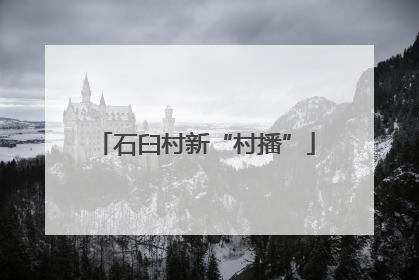 石臼村新“村播”