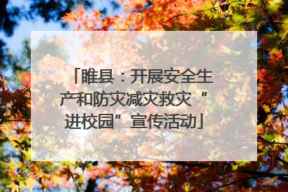 睢县：开展安全生产和防灾减灾救灾“进校园”宣传活动