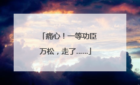 痛心！一等功臣万松，走了……