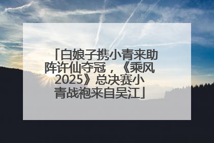 白娘子携小青来助阵许仙夺冠，《乘风2025》总决赛小青战袍来自吴江