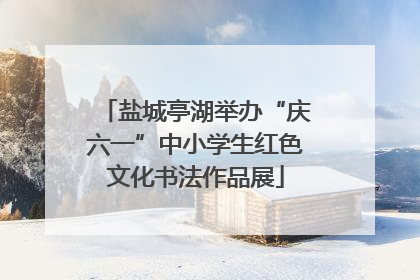 盐城亭湖举办“庆六一”中小学生红色文化书法作品展
