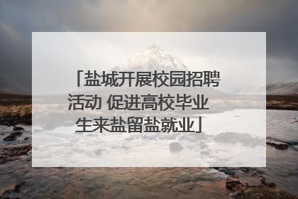 盐城开展校园招聘活动 促进高校毕业生来盐留盐就业