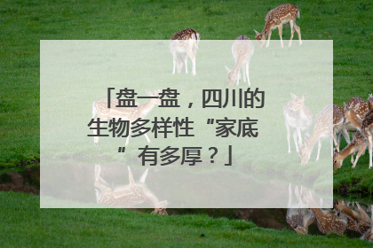 盘一盘，四川的生物多样性“家底”有多厚？