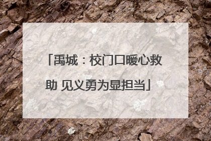 禹城：校门口暖心救助 见义勇为显担当