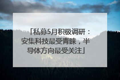 私募5月积极调研：安集科技最受青睐，半导体方向最受关注