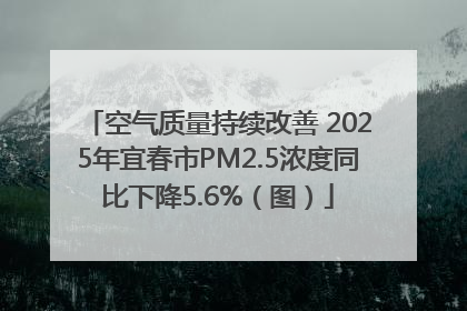 空气质量持续改善 2025年宜春市PM2.5浓度同比下降5.6%（图）