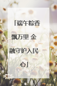 端午粽香飘万里 金融守护入民心