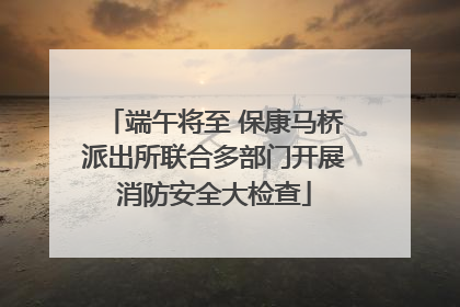 端午将至 保康马桥派出所联合多部门开展消防安全大检查