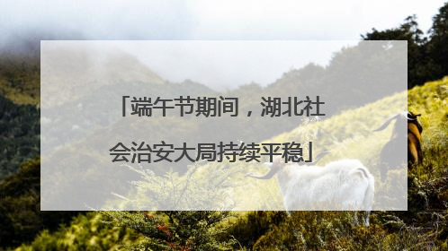 端午节期间，湖北社会治安大局持续平稳
