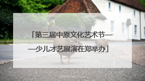 第三届中原文化艺术节——少儿才艺展演在郑举办