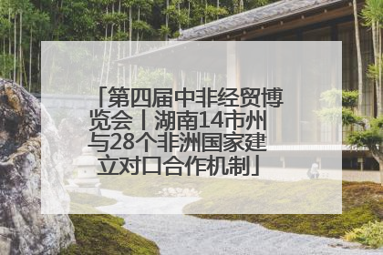 第四届中非经贸博览会丨湖南14市州与28个非洲国家建立对口合作机制