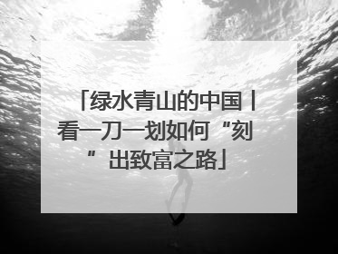 绿水青山的中国丨看一刀一划如何“刻”出致富之路