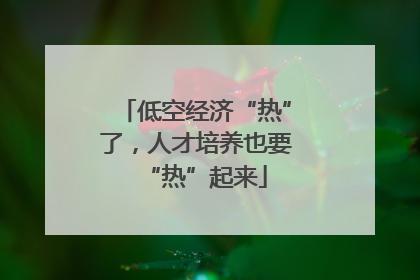 低空经济“热”了，人才培养也要“热”起来