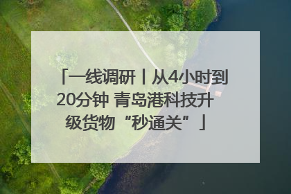 一线调研丨从4小时到20分钟 青岛港科技升级货物“秒通关”