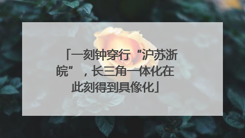 一刻钟穿行“沪苏浙皖”，长三角一体化在此刻得到具像化
