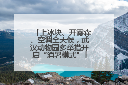 上冰块、开雾森、空调全天候，武汉动物园多举措开启“消暑模式”