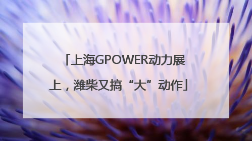 上海GPOWER动力展上，潍柴又搞“大”动作
