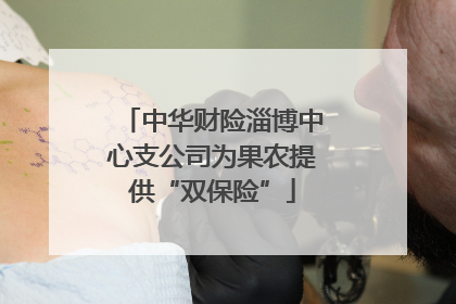 中华财险淄博中心支公司为果农提供“双保险”