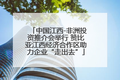 中国江西-非洲投资推介会举行 赞比亚江西经济合作区助力企业“走出去”
