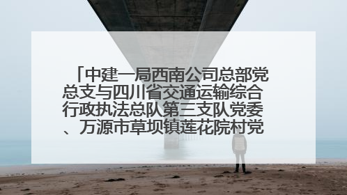 中建一局西南公司总部党总支与四川省交通运输综合行政执法总队第三支队党委、万源市草坝镇莲花院村党支部开展党建联建