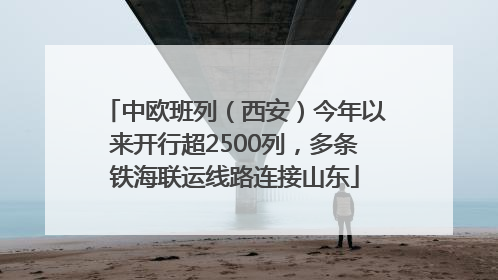 中欧班列（西安）今年以来开行超2500列，多条铁海联运线路连接山东
