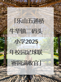 乐山五通桥牛华镇二码头小学2025年校园足球联赛圆满收官