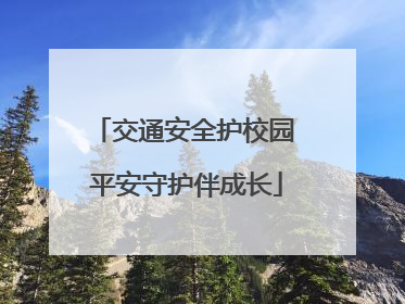 交通安全护校园 平安守护伴成长