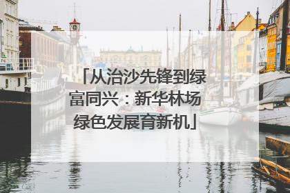 从治沙先锋到绿富同兴：新华林场绿色发展育新机