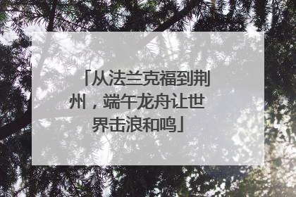 从法兰克福到荆州，端午龙舟让世界击浪和鸣