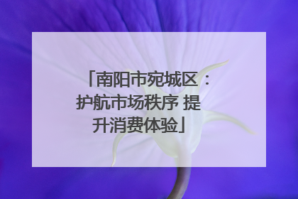 南阳市宛城区：护航市场秩序 提升消费体验