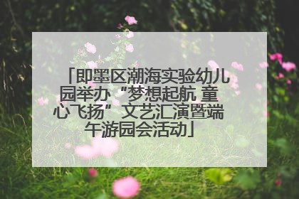 即墨区潮海实验幼儿园举办“梦想起航 童心飞扬”文艺汇演暨端午游园会活动