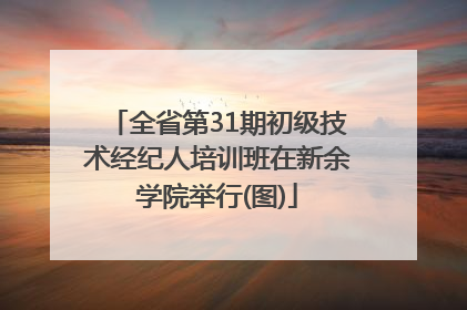 全省第31期初级技术经纪人培训班在新余学院举行(图)